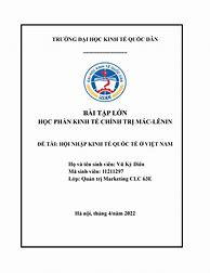 Bài Tập Lớn Kinh Tế Quốc Tế Hvnh